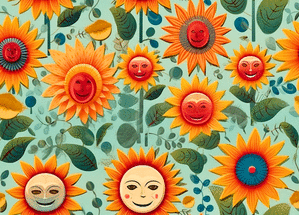 Soleils souriants en fleurs estivales radieuses